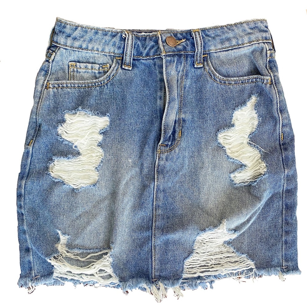 Hollister Ultra High-Rise Denim Skirt /Size:0
